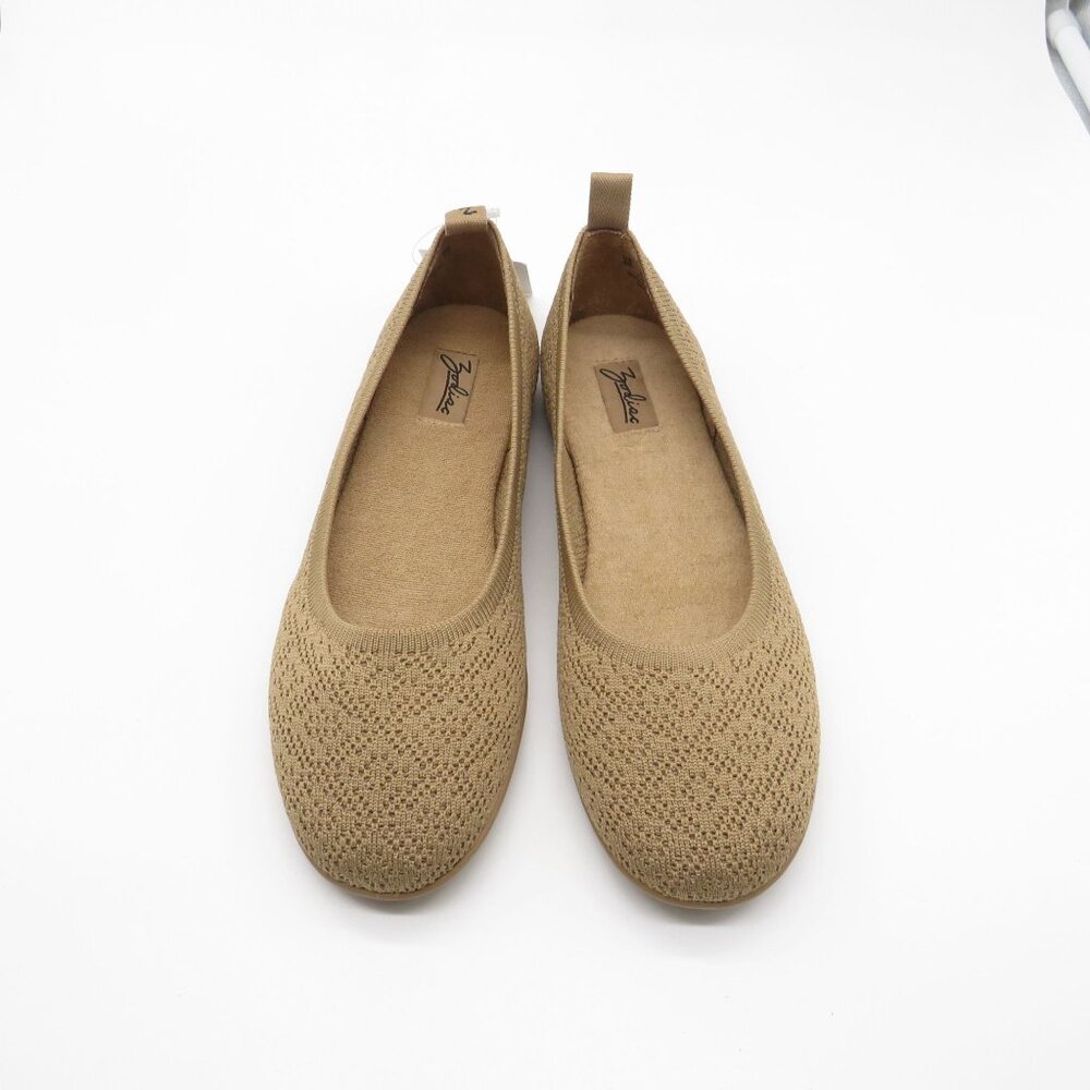 Zodiac Caitlin Women's Tan Knit Ballet Flats Size 6 NEW